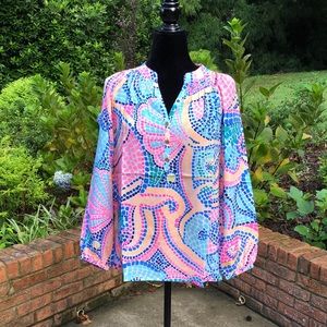 Lilly Pulitzer silk mosaic Blouse